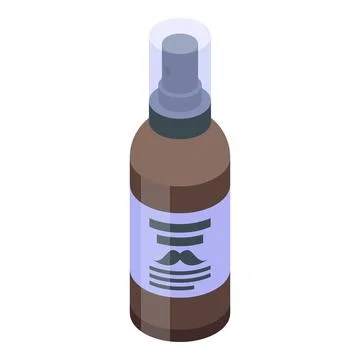 Man face spray icon isometric vector. After person shave Stock Illustration