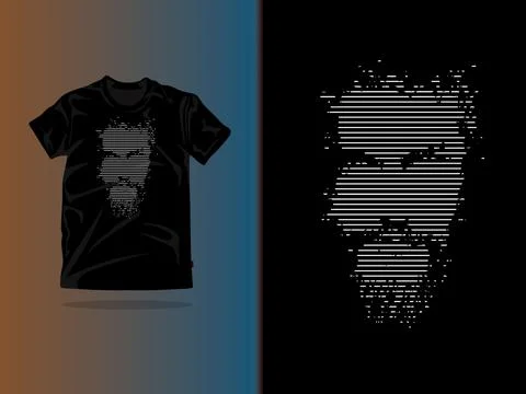 Man Face Vector T-Shirt Design 스톡 일러스트