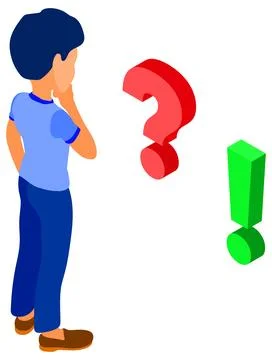 Man faced with choice yes or no Stock Illustration