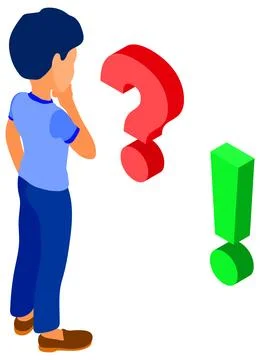 Man faced with choice yes or no Stock Illustration