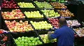 Man Facing Apples In Produce 03 HD Footage