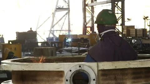Man In A Factory In Protective Workwear Stock Footage 63989964