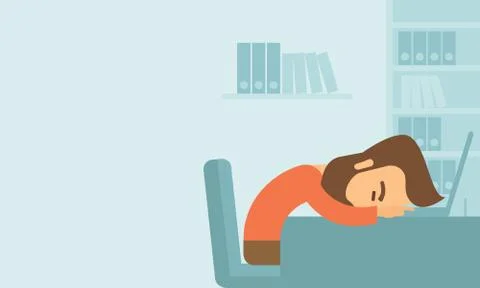 Man fall asleep Stock-Illustration
