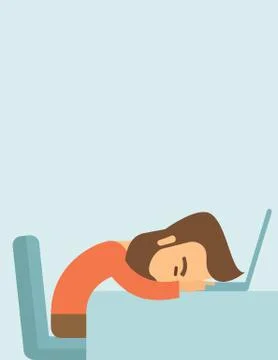 Man fall asleep Stock-Illustration