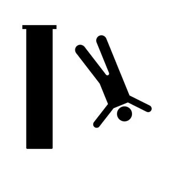 Man fall from a height icon. Element of pictogram death illustration Stock Illustration