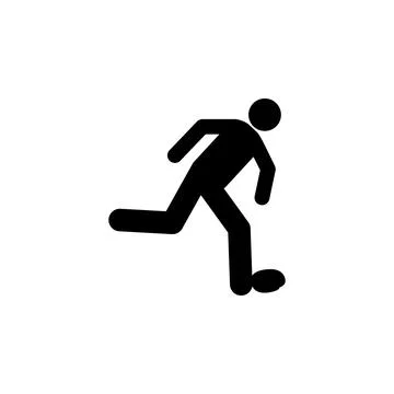 Man, fall, stone, foot icon. Element of man fall down. Premium quality graphic Stock Illustration