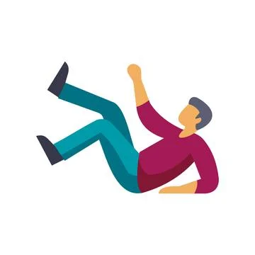 Man falling after tripping or losing balance Stock Illustration