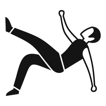 Man falling down after slipping on wet floor Stock Illustration