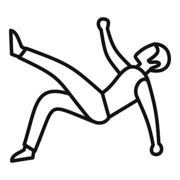 Man falling down after slipping on wet floor Stock Illustration
