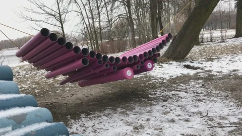 Man falling down from hammock. Stock Footage 87352586