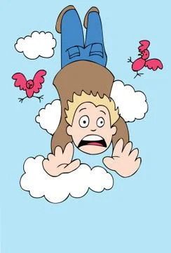 Man falling down Stock Illustration