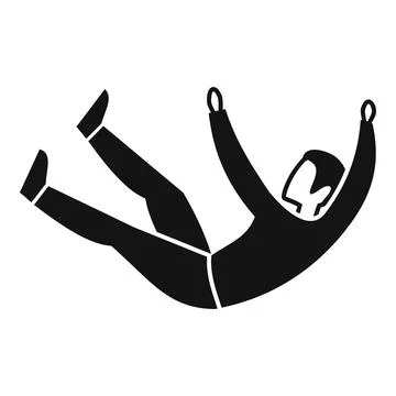 Man falling down with outstretched arms and legs spread Stock Illustration
