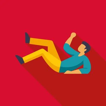 Man falling or slipping, an accident or failure concept Stock Illustration