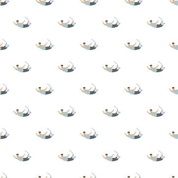 Man falling seamless pattern for extreme sports design Stockillustratie