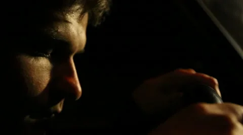 A man falls asleep at the wheel Video stock 41892790