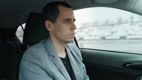 Man falls asleep while driving a car Stock Footage 167601606