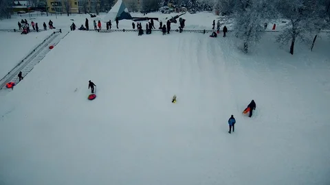 Man falls down the hill 스톡 동영상 102269246