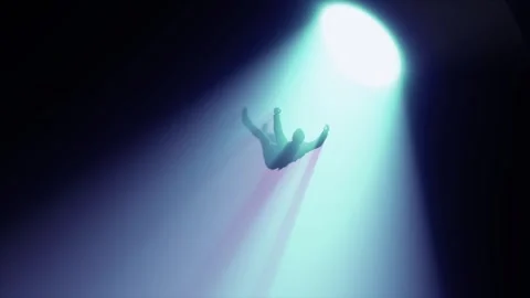 A man falls into the void Stock Footage 253184770