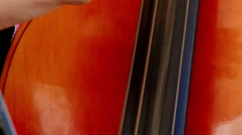 Man fast playing double bass Video stock 7737860