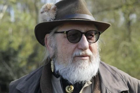 Man with fedora Stock Photos