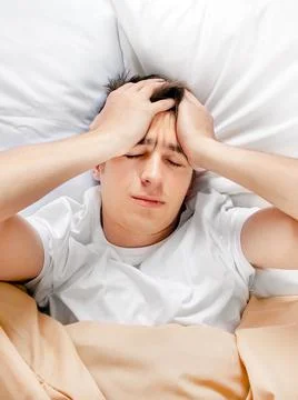 Man feel a Headache Stock Photos