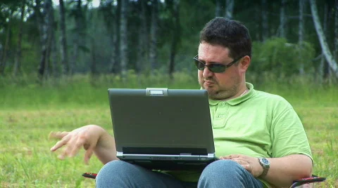Man in the field 14 Stock Footage 518390