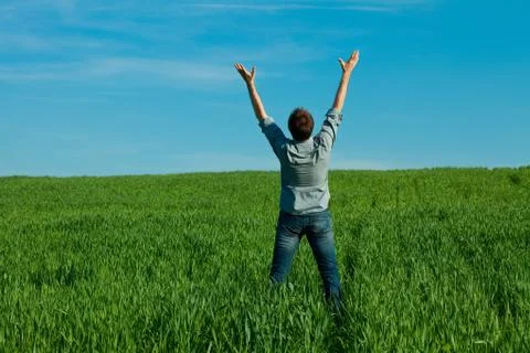 Man in the field Stock Photos