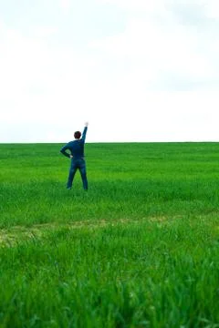 Man in the field Stock Photos