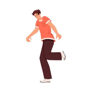 Man Fighting and Beating with Aggression and Violence Vector Illustration Stock Illustration