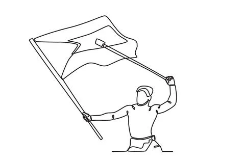 A man fighting for Palestinian independence Stock Illustration