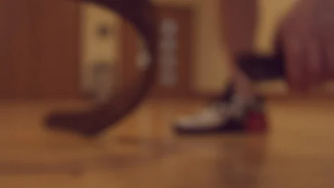Man finishing a workout and leaving the gym, finishing session  Stock Footage 85656971