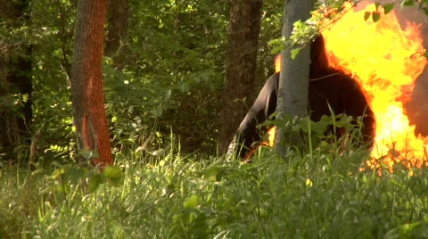 Man on fire 720 24p Video stock 92107