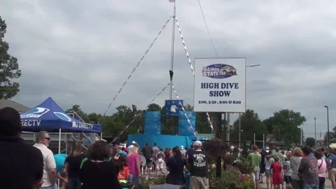 Man on Fire High Dive Stock Footage 168685277