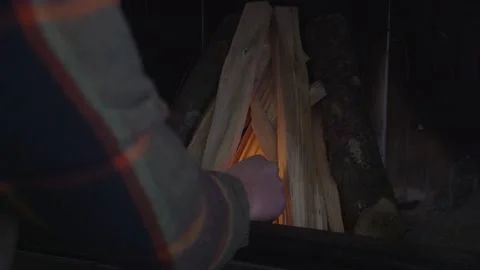 Man FirePlace 4 Stock Footage 231020503