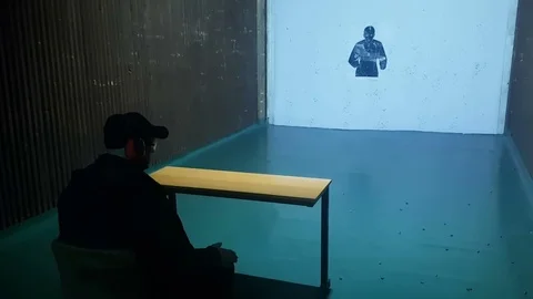 Man firing pistol Stock-Footage 82335853
