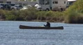 Man Fishing In Canoe HD Footage