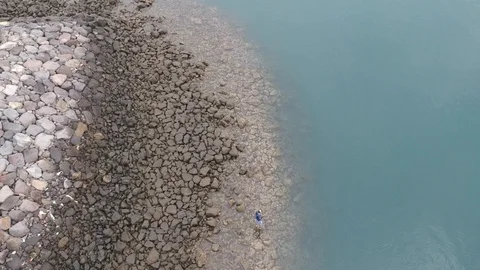 A Man Fishing Stock Footage 126019164