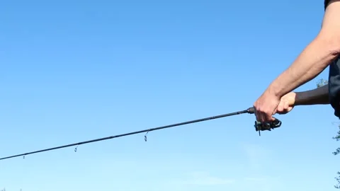 Man fishing. Stock Footage 247738435