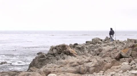 Man fishing V2 - HD Video stock 12459487