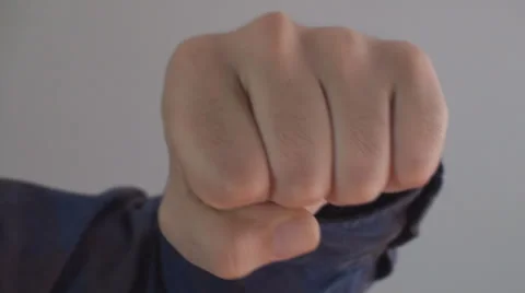 Man Fist Approaching Camera, Violence, Beating, Fight Stock Footage