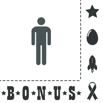 Man flat icon Stock Illustration