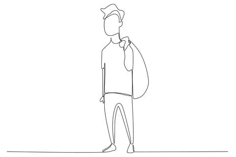 A man fled seeking help Stock Illustration