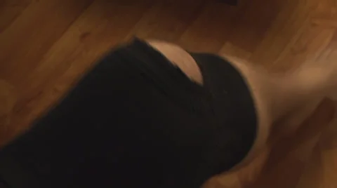 Man Flexing Knee With Knee Brace, Injury, Knee Pain, Healing, Point Of View-Shot Vídeo Stock 36561347