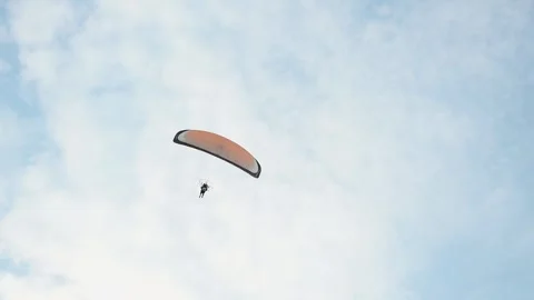 A man flies a Powered Parachute Stock Footage 264782742