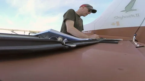 Man flight planning. Stock Footage 132725807