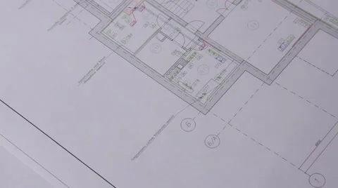 The man flips through the drawings, close-up Stock Footage 61047696