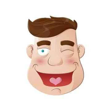 Man With Flirty Expression Stock Illustration