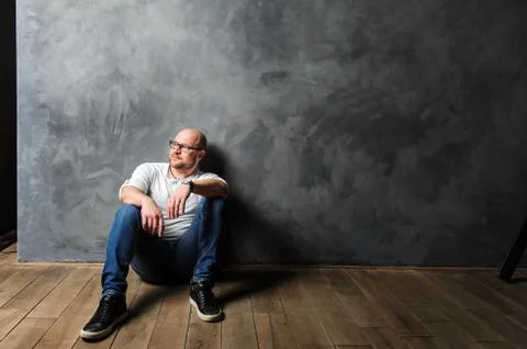 A man on the floor Stock Photos