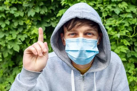 Man in the Flu Mask Stock Photos