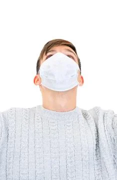 Man in the Flu Mask Stock Photos